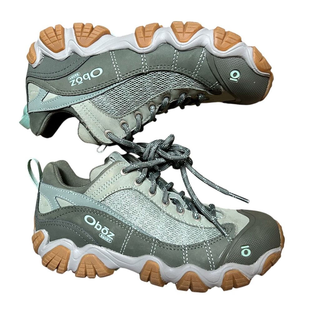 Oboz, Women's Firebrand Low Waterproof Trailhead Shoes, Pale Moss, Size 7.5